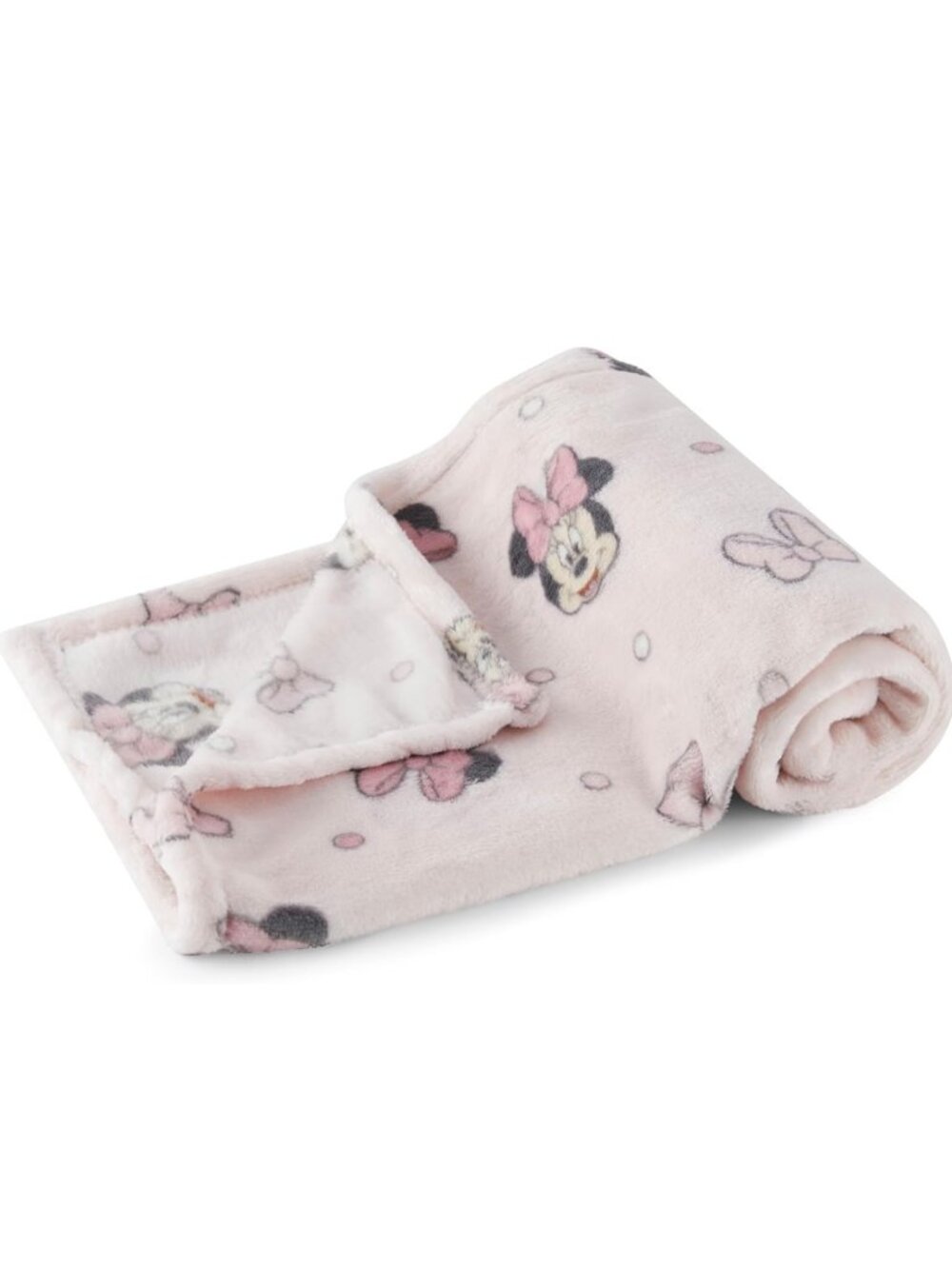 NWT - Disney Baby Minnie Mouse Plush Baby Blanket in Pink - 30 X 40 inches
